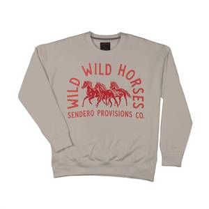Sendero Provisions Co. Beige Sweatshirt with Red Print